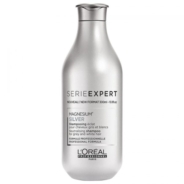 l oreal professionnel serie expert silver shampooing eclat cheveux gris et blancs 300ml
